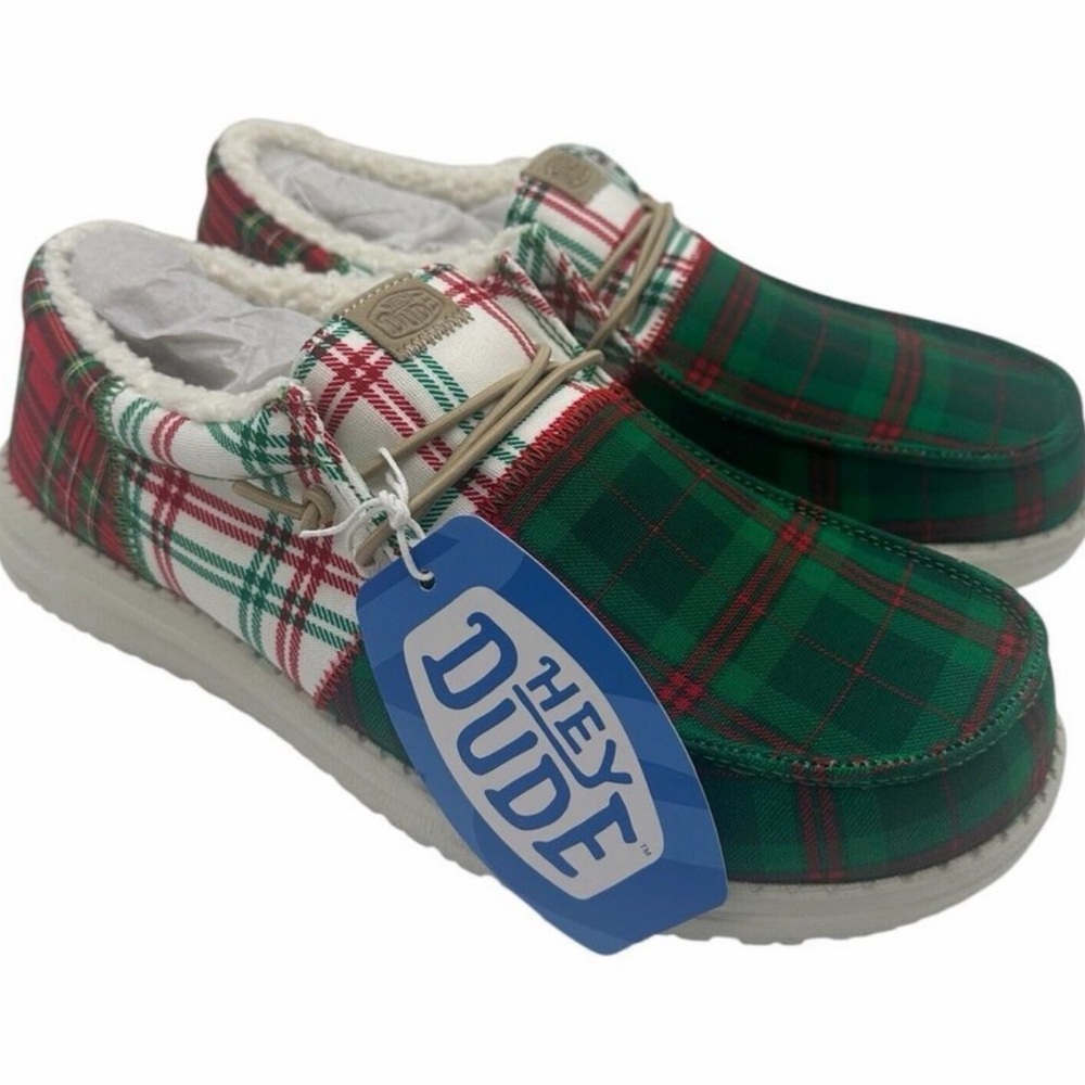 Hey Dude Tri-Tartan slip-ons